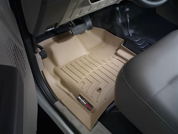 Коврики Weathertech Beige для Ford Super Duty (all cabs)(mkII)(with 4x4 shifter)(1 row) 2008-2010 automatic - Фото 2