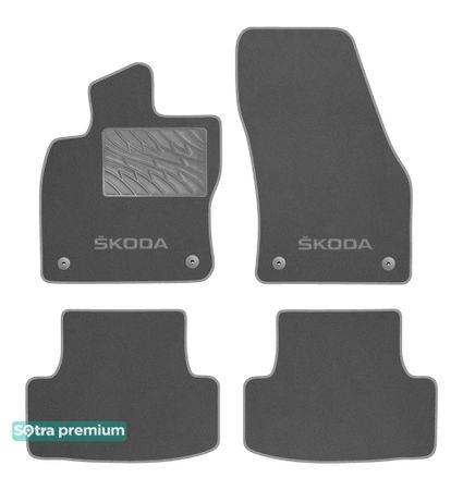 Двошарові килимки Sotra Premium Grey для Skoda Karoq (mkI) 2017→ - Фото 1