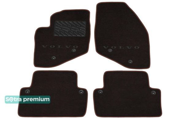 Двошарові килимки Sotra Premium Chocolate для Volvo V70 (mkII) / XC70 (mkII) 2000-2007 - Фото 1
