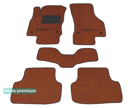 Двошарові килимки Sotra Premium Terracotta для Seat Leon (mkIII) 2012-2020 - Фото 1