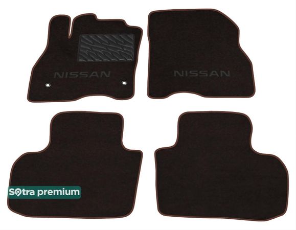 Двошарові килимки Sotra Premium Chocolate для Nissan Leaf (mkI) 2010-2017 - Фото 1