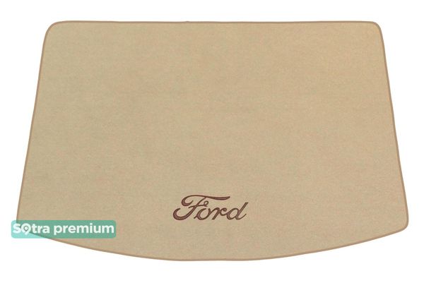 Двошарові килимки Sotra Premium Beige для Ford Kuga (mkII)(верхній рівень)(багажник) 2012-2020 - Фото 1
