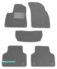 Двошарові килимки Sotra Premium Grey для Audi Q7/SQ7 (mkII)(1-2 ряд)(2 ряд з кліпсами) 2015→