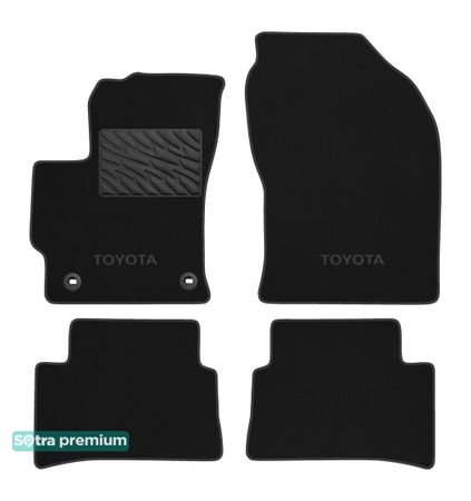 Двухслойные коврики Sotra Premium Black для Toyota Corolla (mkXII)(хетчбэк) 2018→ - Фото 1