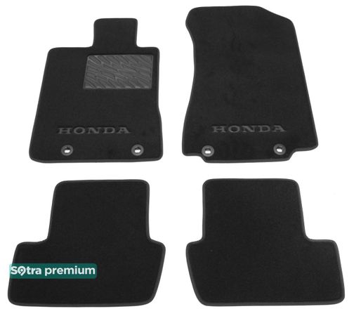 Двошарові килимки Sotra Premium Black для Honda Legend (mkIV)(4 кліпси) 2009-2012 - Фото 1