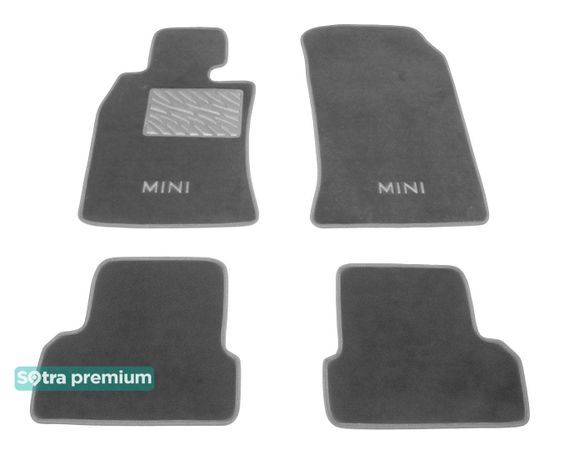 Двошарові килимки Sotra Premium Grey для Mini Cooper (mkI)(R50/R53) 2001-2006 - Фото 1