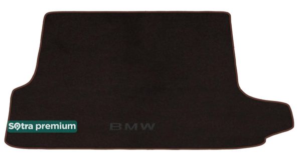 Двошарові килимки Sotra Premium Chocolate для BMW X3 (E83)(з правим вухом)(багажник) 2003-2010 - Фото 1