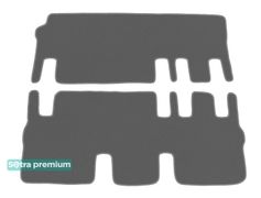 Двошарові килимки Sotra Premium Grey для Volkswagen Caravelle (T5;T6)(дві розсувні двері)(2 ряд 2+1)(3 ряд - 3)(2-3 ряд) 2003→ - Фото 1