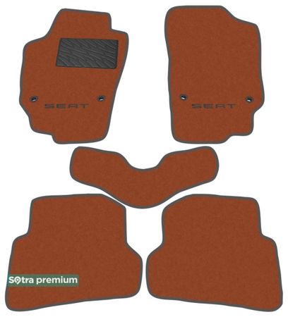 Двошарові килимки Sotra Premium Terracotta для Seat Ibiza (mkIV) 2008-2017 - Фото 1