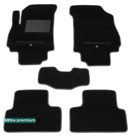 Двошарові килимки Sotra Premium Black для Chevrolet Orlando (mkI)(1-2 ряд) 2010-2018 - Фото 1