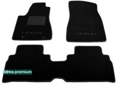 Двухслойные коврики Sotra Premium Graphite для Lexus RX (mkII)(подлокотник сдвинут вперед) 2003-2008