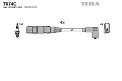 Дроти запалювання Tesla T674C для Audi A3 / A4 (B5); Seat Leon / Toledo; Skoda Octavia; Volkswagen Bora; Polo (1.6)(AEH; AKL; ADP; AHL; ANA; ARM;APF) - Фото 2