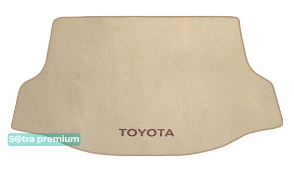 Двошарові килимки Sotra Premium Beige для Toyota RAV4 (mkIV)(з докаткою)(багажник) 2012-2018 - Фото 1