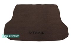 Двошарові килимки Sotra Premium Chocolate для Nissan X-Trail (mkIII)(5 місць)(багажник) 2014-2017