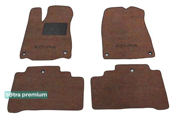 Двухслойные коврики Sotra Premium Chocolate для Acura MDX (mkIII)(1-2 ряд) 2014-2020 - Фото 1