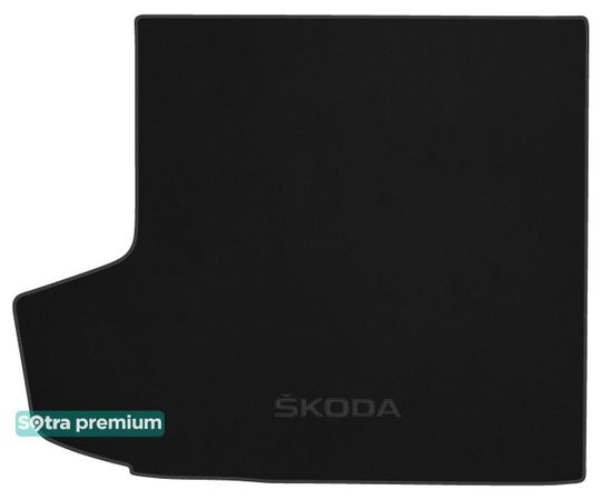 Двухслойные коврики Sotra Premium Black для Skoda Octavia (mkIII)(A7)(универсал)(верхний уровень)(багажник) 2012-2019 - Фото 1