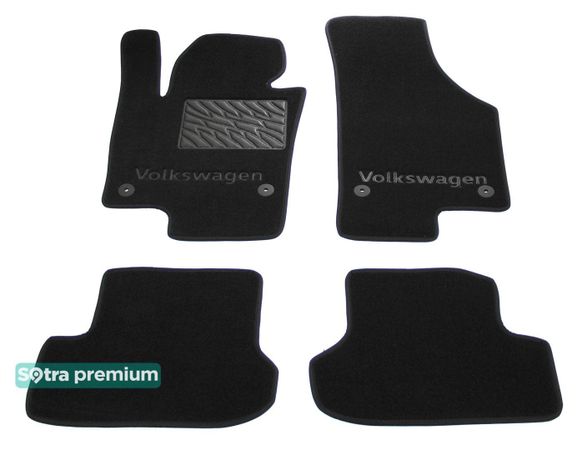Двошарові килимки Sotra Premium Black для Volkswagen Beetle (A5) 2011-2019 - Фото 1