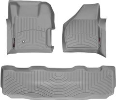 Коврики Weathertech Grey для Ford Super Duty (double cab)(mkII)(with 4x4 shifter) 2008-2010 automatic