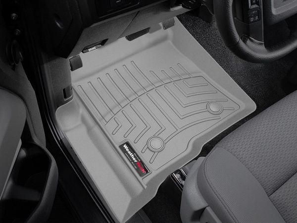 Коврики WeatherTech Grey для Ford F-150 (mkXII)(extended cab)(no 4x4 shifter)(with full console)(with air vents to 2 row)(4 fixing posts) 2010-2014 - Фото 2