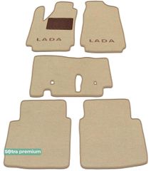 Двошарові килимки Sotra Premium Beige для Лада Нива (2121)(3-дв.) 1977→