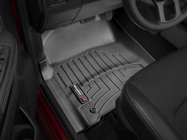 Коврики Weathertech Black для Dodge Ram (crew cab)(mkIV)(4 fixing hooks)(with Full Lenght Console) 2012-2018 - Фото 2