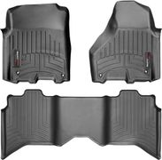 Коврики Weathertech Black для Dodge Ram (crew cab)(mkIV)(4 fixing hooks)(with Full Lenght Console) 2012-2018 - Фото 1