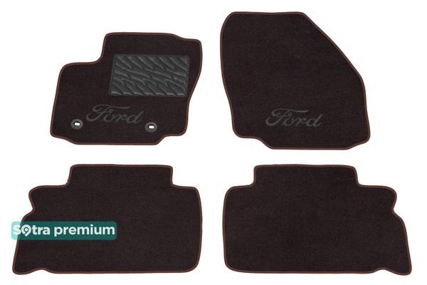 Двошарові килимки Sotra Premium Chocolate для Ford Galaxy (mkII); S-Max (mkI) 2006-2011 - Фото 1