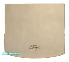 Двухслойные коврики Sotra Premium Beige для Ford Focus (mkIII)(универсал)(багажник) 2011-2014