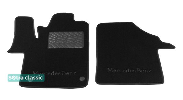 Двошарові килимки Sotra Classic Black для Mercedes-Benz V-Class (W447)(1 ряд) 2014→ - Фото 1