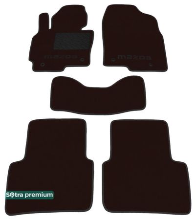 Двошарові килимки Sotra Premium Chocolate для Mazda CX-5 (mkI) 2012-2017 (EU) - Фото 1