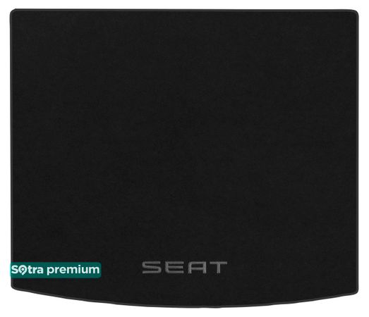 Двошарові килимки Sotra Premium Black для Seat Ateca (mkI)(без дворівневої підлоги)(верхній)(багажник) 2016→ - Фото 1