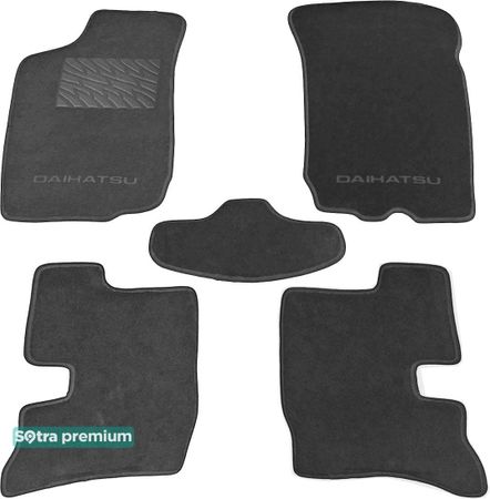 Двошарові килимки Sotra Premium Grey для Daihatsu YRV (mkI) 2000-2005 - Фото 1