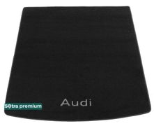 Двухслойные коврики Sotra Premium Black для Audi Q7 (mkI)(ширина по крепления)(багажник) 2006-2014 - Фото 1