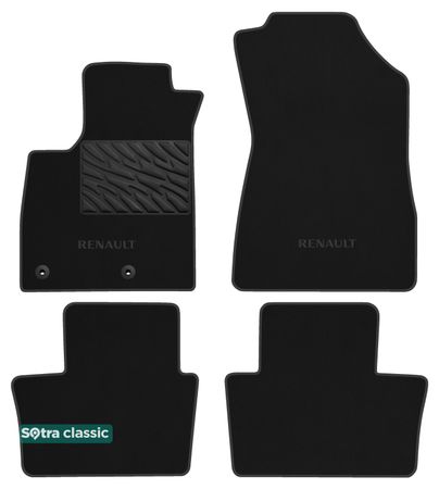Двошарові килимки Sotra Classic Black для Renault Austral (mkI)(MHEV) 2022→ АКПП - Фото 1