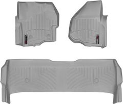 Коврики Weathertech Grey для Ford Super Duty (double cab)(mkIII)(with 4x4 shifter)(raised dead pedal) 2012-2016 automatic