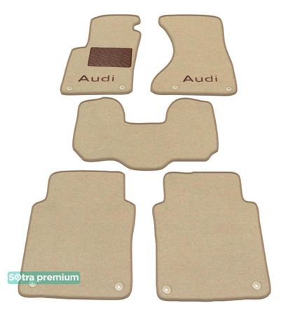 Двошарові килимки Sotra Premium Beige для Audi A8/S8 (mkII)(D3)(long) 2002-2009 - Фото 1
