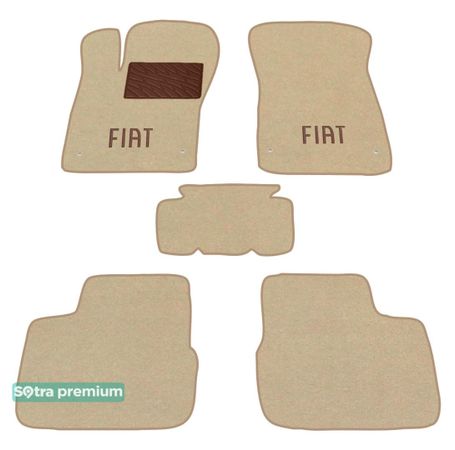 Двухслойные коврики Sotra Premium Beige для Fiat Tipo (mkII)(седан) 2015→ - Фото 1