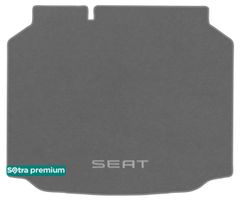 Двухслойные коврики Sotra Premium Grey для Seat Leon (mkIII)(хетчбэк)(багажник) 2012-2020