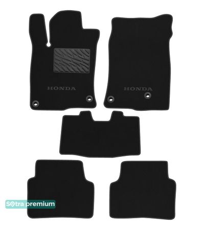 Двошарові килимки Sotra Premium Graphite для Honda Civic (mkX) 2015-2021 - Фото 1