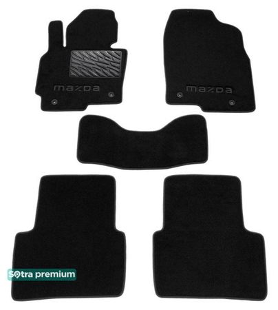 Двошарові килимки Sotra Premium Black для Mazda CX-5 (mkI) 2012-2017 (EU) - Фото 1
