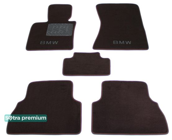 Двухслойные коврики Sotra Premium Chocolate для BMW X5 (E70) / X6 (E71)(без липучек) 2007-2014 - Фото 1