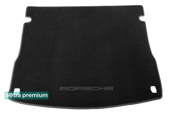 Двухслойные коврики Sotra Premium Black для Porsche Macan (mkI)(с вырезами под крепления)(багажник) 2014→ - Фото 1