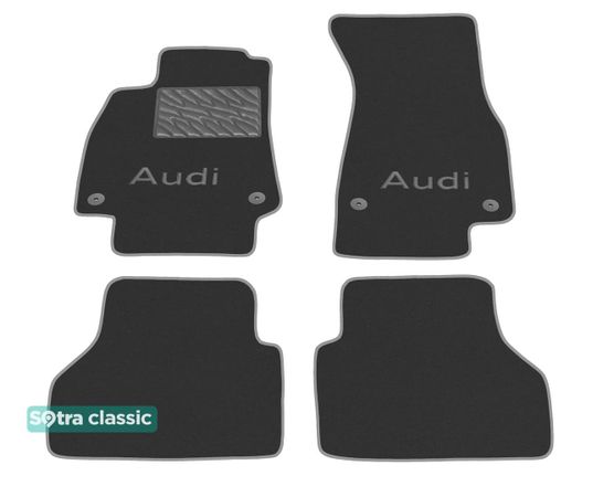 Двошарові килимки Sotra Classic Grey для Audi A6/S6/RS6 (mkV)(C8) 2018→; A7/S7/RS7 (mkII) 2018→ - Фото 1