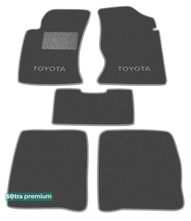Двошарові килимки Sotra Premium Grey для Toyota Carina E (mkI) 1992-1997 - Фото 1