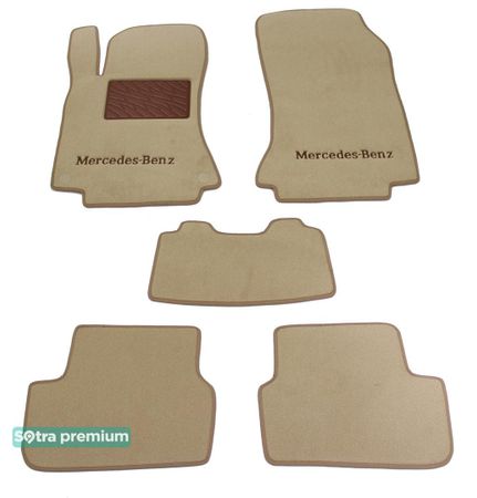 Двошарові килимки Sotra Premium Beige для Mercedes-Benz CLA-Class (C117/X117) 2013-2019 - Фото 1