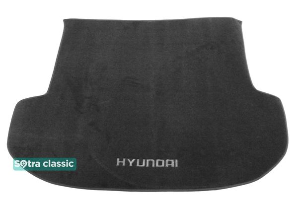 Двухслойные коврики Sotra Classic Grey для Hyundai Santa Fe (mkIV)(багажник) 2018-2020 - Фото 1