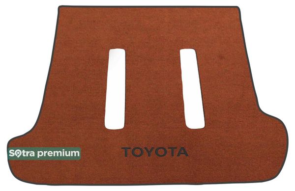 Двошарові килимки Sotra Premium Terracotta для Toyota Land Cruiser Prado (J120)(з вирізами під 3 ряд)(багажник) 2002-2009 - Фото 1