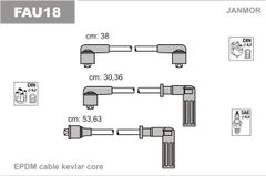 Дроти запалювання Janmor FAU18 для Fiat Tempra 1.6 (159 A3.000) / 1.6.e. (159 A3.046)