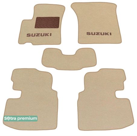 Двошарові килимки Sotra Premium Beige для Suzuki Swift (mkIV) 2005-2010 - Фото 1