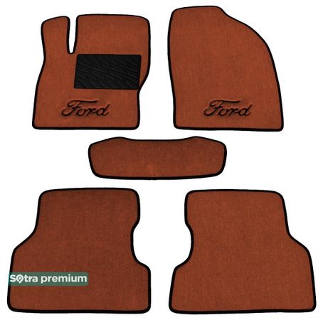 Двошарові килимки Sotra Premium Terracotta для Ford Focus (mkII) 2004-2011 - Фото 1